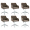 Swen Studio - Swivel Dining Chairs 6 pcs Taupe Fabric (UK/IE/FI/NO only) (6x331507)