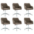 Swen Studio - Swivel Dining Chairs 6 pcs Taupe Fabric (UK/IE/FI/NO only) (6x331507)