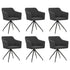 Swen Studio - Swivel Dining Chairs 6 pcs Dark Grey Fabric (UK/IE/FI/NO only) (3x331509)