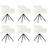 Swen Studio - Swivel Dining Chairs 6 pcs Cream Fabric (UK/IE/FI/NO only) (3x331510)