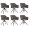 Swen Studio - Swivel Dining Chairs 6 pcs Taupe Fabric (UK/IE/FI/NO only) (3x331515)