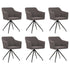 Swen Studio - Swivel Dining Chairs 6 pcs Taupe Fabric (UK/IE/FI/NO only) (3x331515)