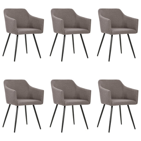 Swen Studio - Dining Chairs 6 pcs Taupe Fabric (UK/IE/FI/NO only) (3x331523)