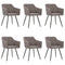 Swen Studio - Dining Chairs 6 pcs Taupe Fabric (UK/IE/FI/NO only) (3x331523)