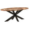 Rustika Rowe - Dining Table Oval 200x100x75cm Acacia Wood with Sheesham Finish