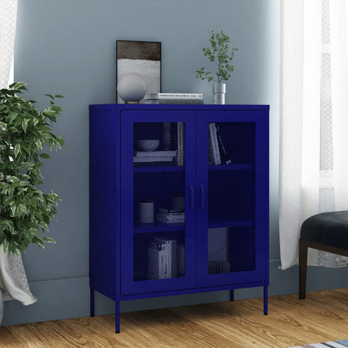 Lady Jillian - Storage Cabinet Navy Blue 80x35x101,5 cm Steel - Model 4