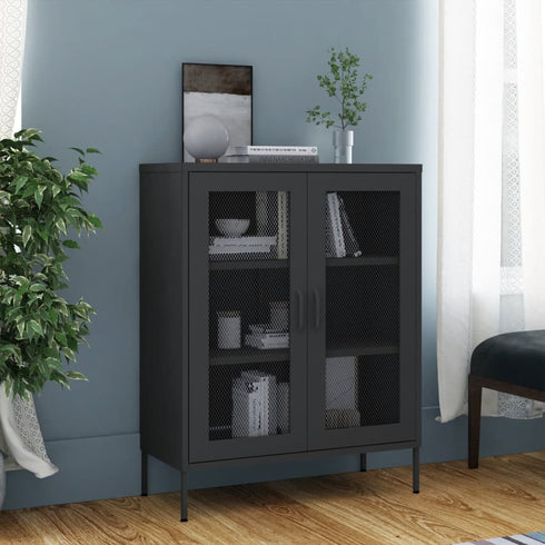 Lady Jillian - Storage Cabinet Anthracite 80x35x101,5 cm Steel - Model 4