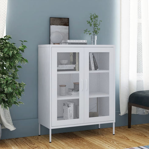 Lady Jillian - Storage Cabinet White 80x35x101,5 cm Steel - Model 4