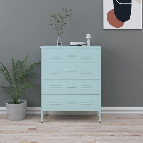 Lady Jillian - Chest of Drawers Mint 80x35x101,5 cm Steel