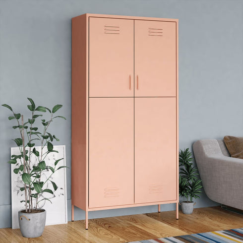 Lady Jillian - Wardrobe Pink 90x50x180 cm Steel