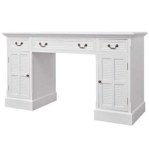 Maison Madeleine - Double Pedestal Desk White 140x48x80 cm