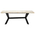 Rustika Rowe - Dining Table White 200x100x75 cm Solid Mango Wood