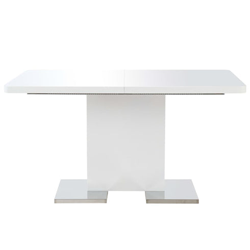 Swen Studio - Extendable Dining Table High Gloss White 180x90x76 cm MDF