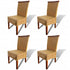 Swen Studio - Dining Chairs 4 pcs Brown Natural Rattan