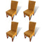 Swen Studio - Dining Chairs 4 pcs Brown Natural Rattan