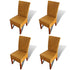Swen Studio - Dining Chairs 4 pcs Brown Natural Rattan