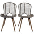 Swen Studio - Dining Chairs 6 pcs Brown Natural Rattan