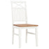 Maison Madeleine - Dining Chairs 6 pcs White Solid Oak Wood