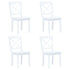 Maison Madeleine - 5 Piece Dining Set Solid Rubber Wood White