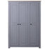 Maison Madeleine - 3Door Wardrobe Grey 118x50x171.5 cm Pine Panama Range