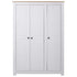 Maison Madeleine - 3Door Wardrobe White 118x50x171.5 cm Pine Panama Range