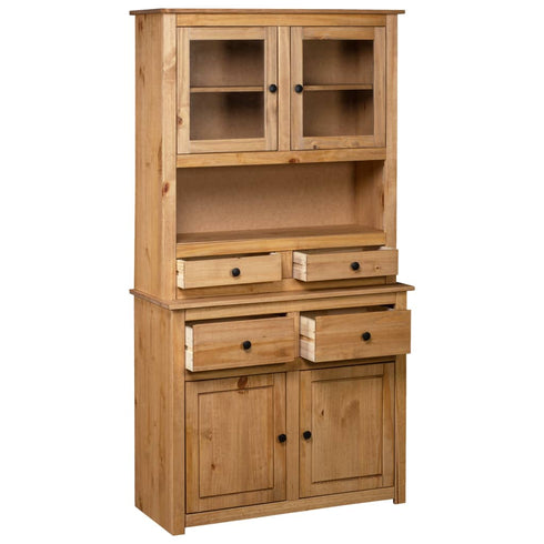 Rustika Rowe - Highboard 93x40.5x180 cm Solid Pine Panama Range