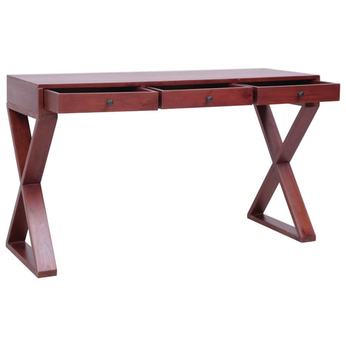 Swen Studio - Computer Desk Brown 132x47x77 cm Solid Mahogany Wood
