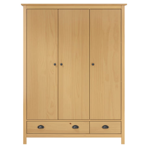 Maison Madeleine - 3Door Wardrobe "Hill Range" 127x50x170 cm Solid Pine Wood