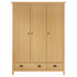 Maison Madeleine - 3Door Wardrobe "Hill Range" 127x50x170 cm Solid Pine Wood