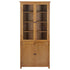 Maison Madeleine - Bookcase with 4 Doors 90x35x200 cm Solid Oak Wood and Glass