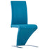 Swen Studio - Dining Chairs with Zigzag Shape 6 pcs Blue Faux Leather