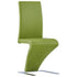 Swen Studio - Dining Chairs with Zigzag Shape 6 pcs Green Faux Leather