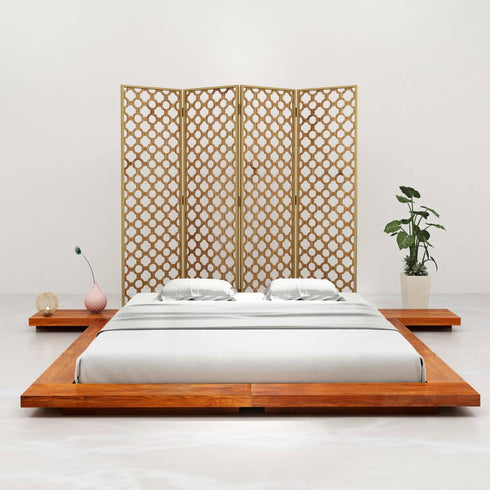 Aki Kagu - Japanese Futon Bed Frame Solid Acacia Wood 160x200 cm