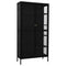 Lady Jillian - Display Cabinet Black 90x40x180 cm Steel and Tempered Glass