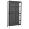 Lady Jillian - Display Cabinet Anthracite 90x40x180 cm Steel and Tempered Glass