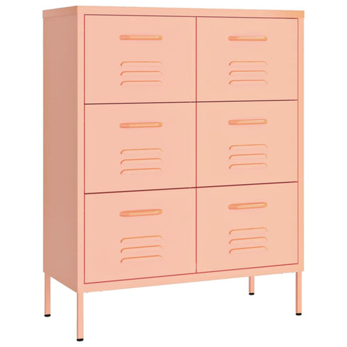 Lady Jillian - Drawer Cabinet Pink 80x35x101,5 cm Steel