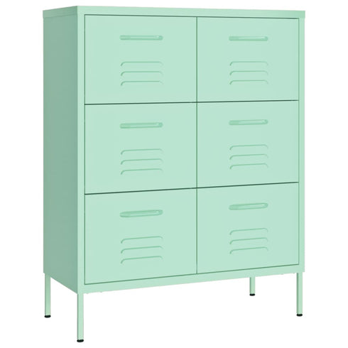 Lady Jillian - Drawer Cabinet Mint 80x35x101,5 cm Steel