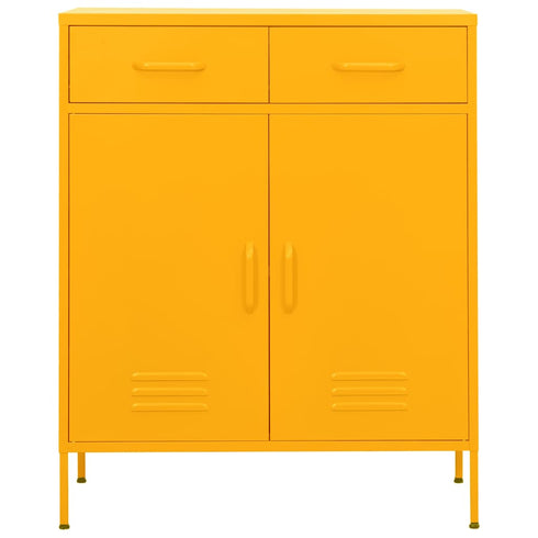 Lady Jillian - Storage Cabinet Mustard Yellow 80x35x101,5 cm Steel - Model 2