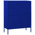 Lady Jillian - Chest of Drawers Navy Blue 80x35x101,5 cm Steel