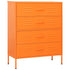 Lady Jillian - Chest of Drawers Orange 80x35x101,5 cm Steel