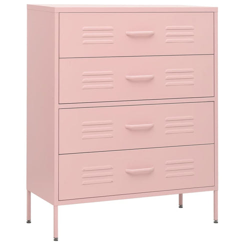 Lady Jillian - Chest of Drawers Pink 80x35x101,5 cm Steel