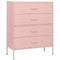 Lady Jillian - Chest of Drawers Pink 80x35x101,5 cm Steel