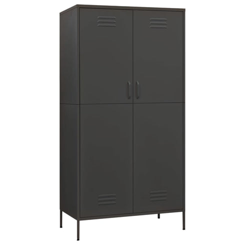 Lady Jillian - Wardrobe Anthracite 90x50x180 cm Steel