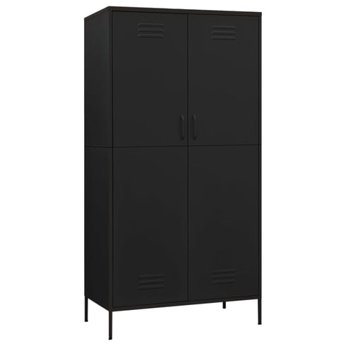Lady Jillian - Wardrobe Black 90x50x180 cm Steel