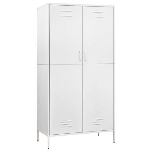 Lady Jillian - Wardrobe White 90x50x180 cm Steel