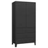 Lady Jillian - Industrial Wardrobe Black 90x50x180 cm Metal