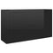 Rustika Rowe - Sideboard High Gloss Black 120x36x69 cm Chipboard