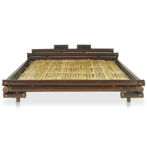 Aki Kagu - Bed Frame Dark Brown Bamboo 160x200 cm