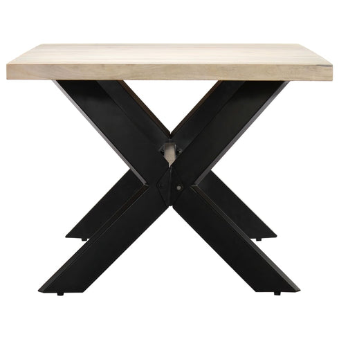 Rustika Rowe - Dining Table White 200x100x75 cm Solid Mango Wood