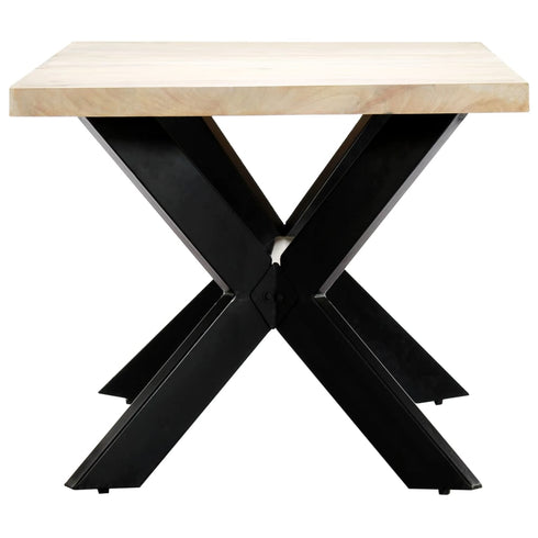 Rustika Rowe - Dining Table White 180x90x75 cm Solid Mango Wood